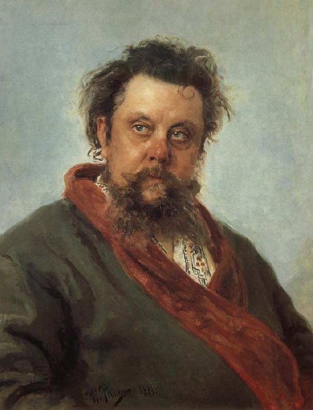 Ilya Repin Portrait of Modest Moussorgski China oil painting art